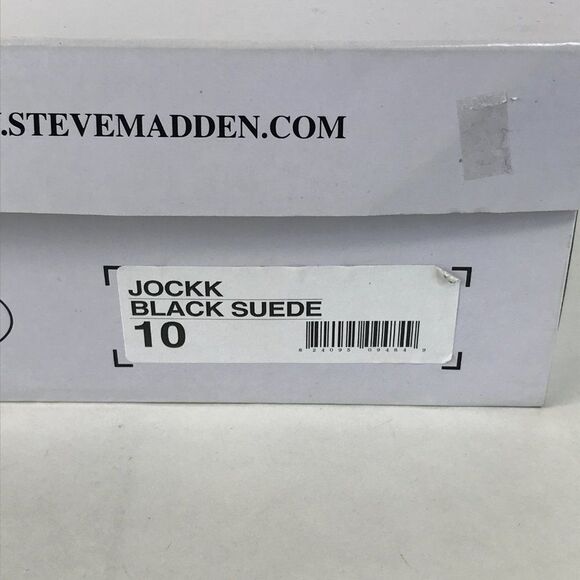 NEW Steve Madden Jockk Black Suede Sneakers Women's Size 10 Leather Lace Up - Picture 12 of 13